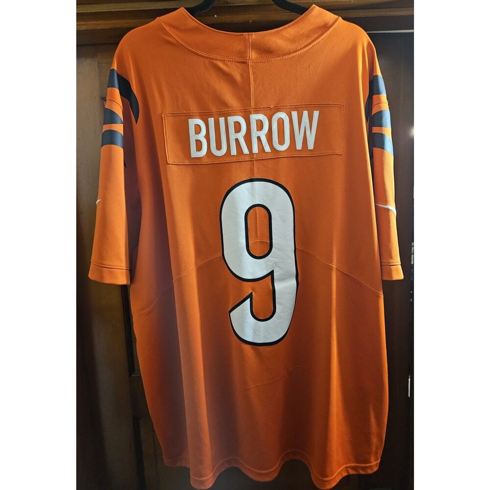 Nike Bengals Joe Burrow #9 Jersey Mens 3XL Orange NFL Football Game Jersey - Picture 4 of 5